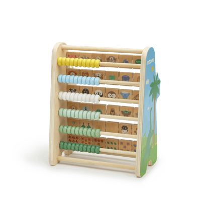 Double side abacus dino