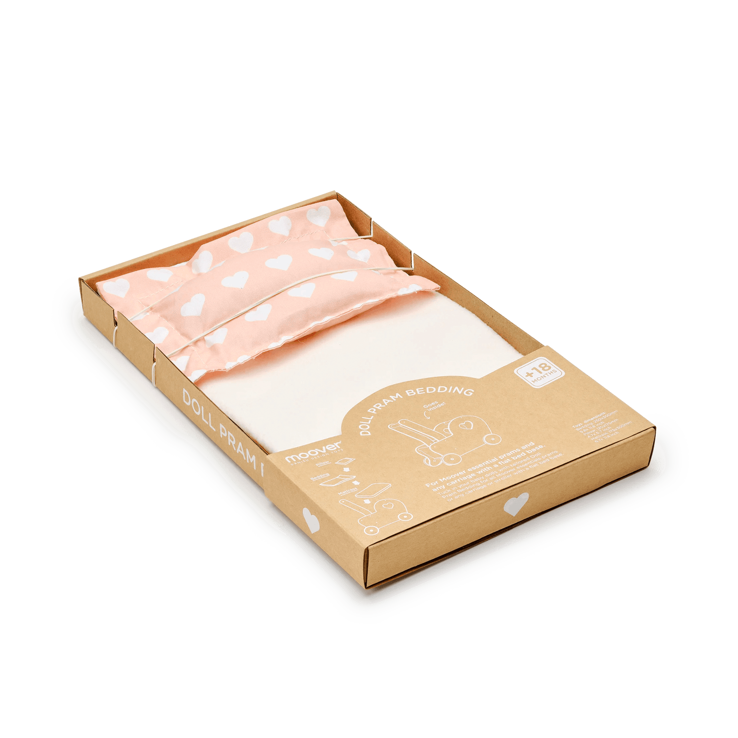 Dolls pram classic bedding set Light Coral