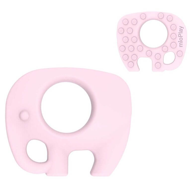 Ellie Elephant Teething Toy - Soft Pink